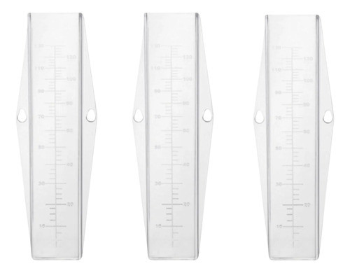 3x Medidor De Chuva Pluviômetro 150mm Em Cunha Transparente 0