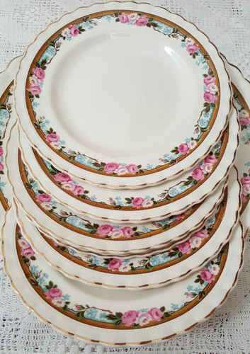 Juego Masitero 6 Platos Lunch Loza Antigua Inglesa Meakin 1