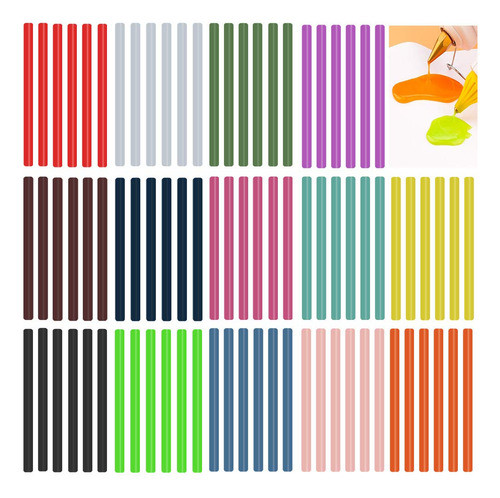 Puntas De Glue Caliente Opacas, 84 Unidades, 14 Colores 0