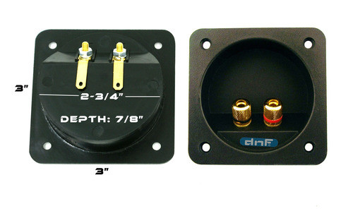 10 Pack Altavoz Box Terminal Cuadrado Cuadrado Conector Subw 1