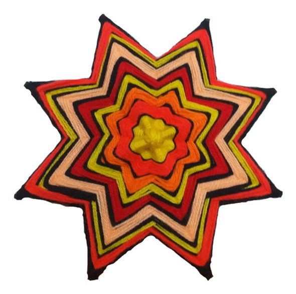 Mandala Tejida, Estrella. Varios Colores. Precio X Unidad. 1 Mandala Tejida, Estrella. Varios Colores. Precio X Unidad. 1