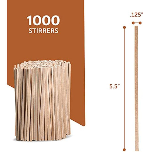 Paquete De 1000 Agitadores De Café De Madera - Varillas Para 1