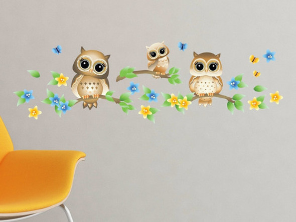 Vinilo Decorativo Pared [1fl3e0c4] Buhos 0