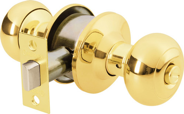 Cerradura De Pomo Oval Con Botón Para Puerta De Baño Hermex 1