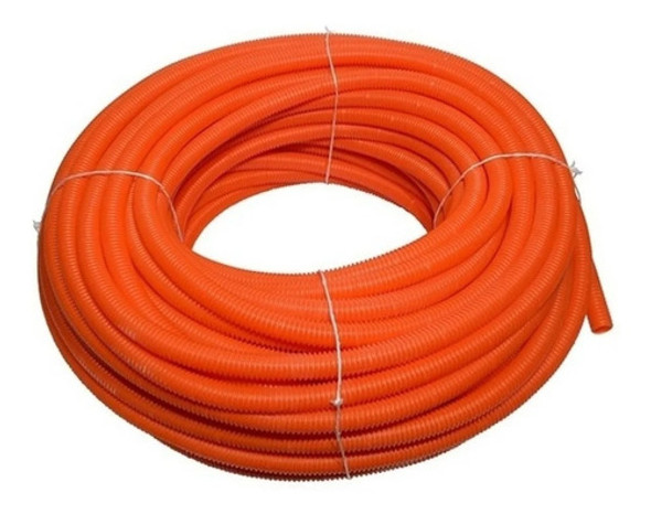 Rollox50 Metros Caño Corrugado 25mm Naranja Aprobado Conatel 0