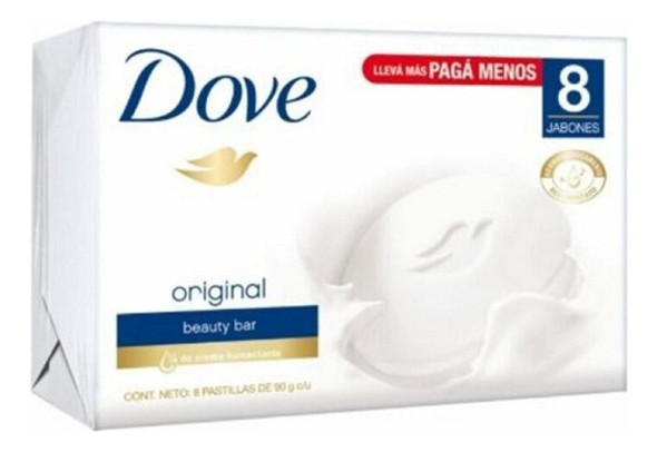 Jabón Dove Original - 8 Unidades De 90 Gr. 0