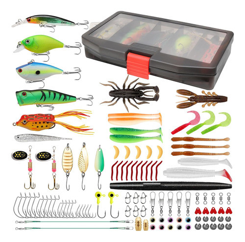 Kit Pesca Señuelos Cebos Pesca Regalo Set De 110 Piezas. 0