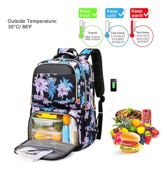 Rucyen Mochila Para El Almuerzo, Mochila Isotérmica Para Muj 1 Rucyen Mochila Para El Almuerzo, Mochila Isotérmica Para Muj 1