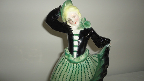 Figura Dama Porcelana Alemana Foreign Antigua Pintada Mirala 0