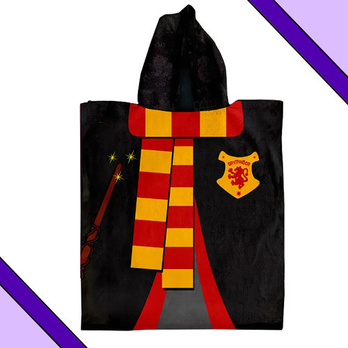 Poncho De Toalla Infantil Piñata Harry Con Capucha 50x120cm 1