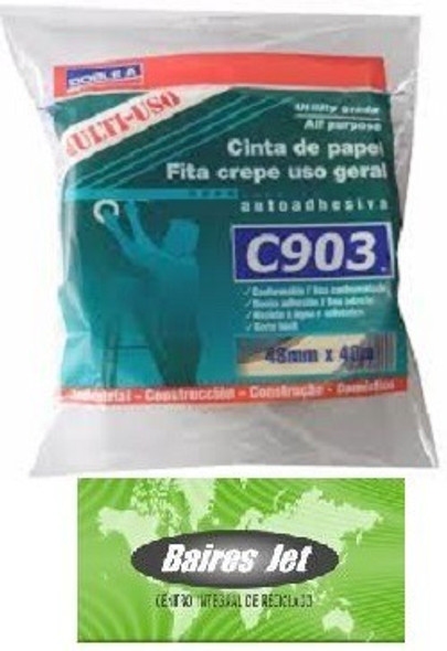 10 Cinta De Papel Blanca Enmascarar Pintor 24mm Doblea 24x40 1