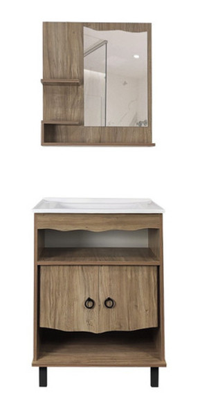 Mueble De Baño Botiquín Bacha Con Espejo Armado Incluido 1