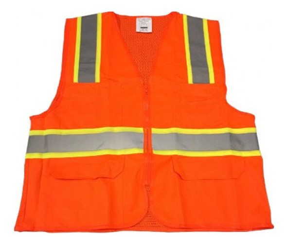 Chaleco De Seguridad Reflectivo Con Cierre Y 4 Bolsillos 0
