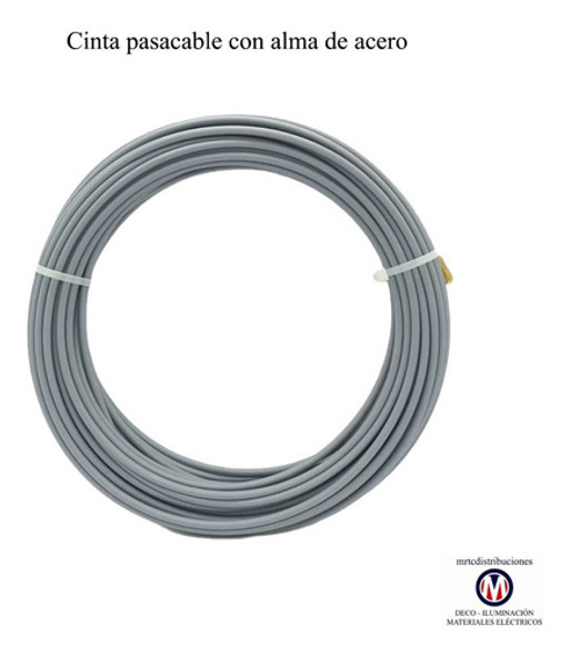 Cinta Pasacable Alma De Acero Reforzada Flexible 10 Mt 1