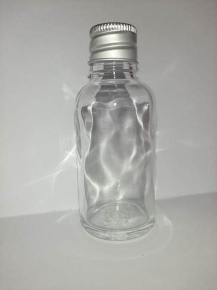 Frasco De Vidrio Transparente 30ml Tapa De Aluminio Packx50 1