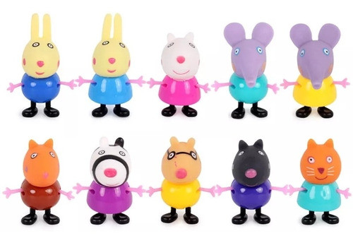 Peppa Pig Figuras Personajes 10 Unidades Juguete Muñecos 0
