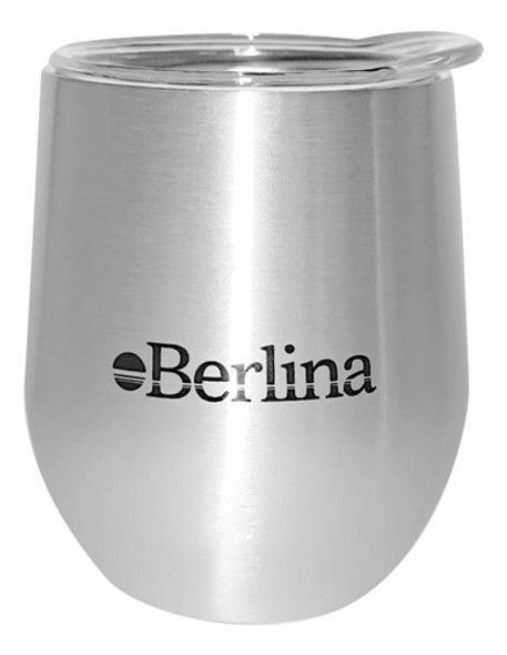 Mate Con Tapa 220ml Berlina Plateado, Doble Pared De Acero 0