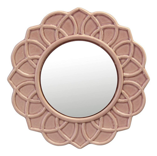Stonebriar Decorativo 9  Dusty Rose Pink Round Floral Cerami 0