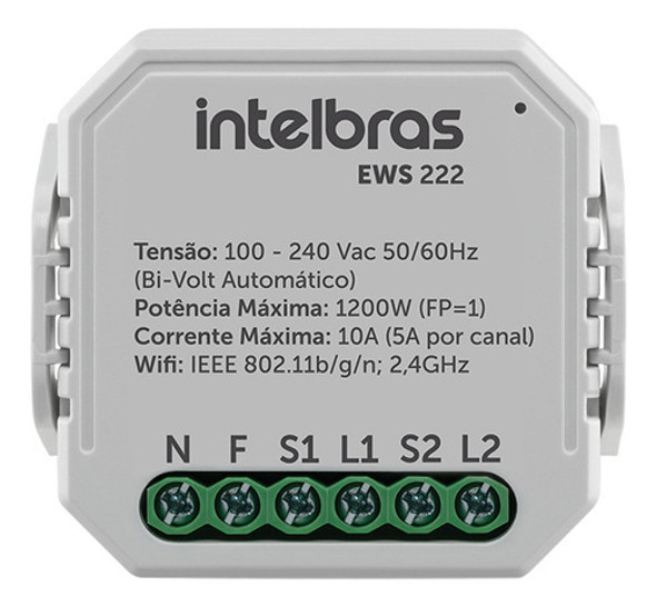 Smart Home Control Wifi 2 Interruptor Ews 222 Izy Intelbras 0