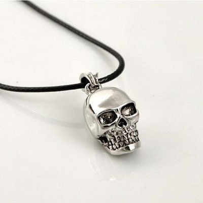 Cráneo Esqueleto Acero Inoxidable Plata Punk Retro Collar Pa 0