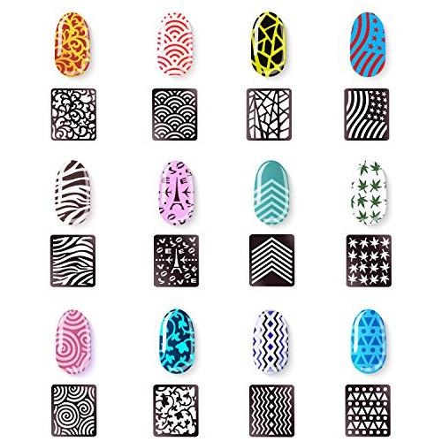 Eboot 288 Piezas 96 Diseños Nail Vinyls Nail Stencil Sticker 0