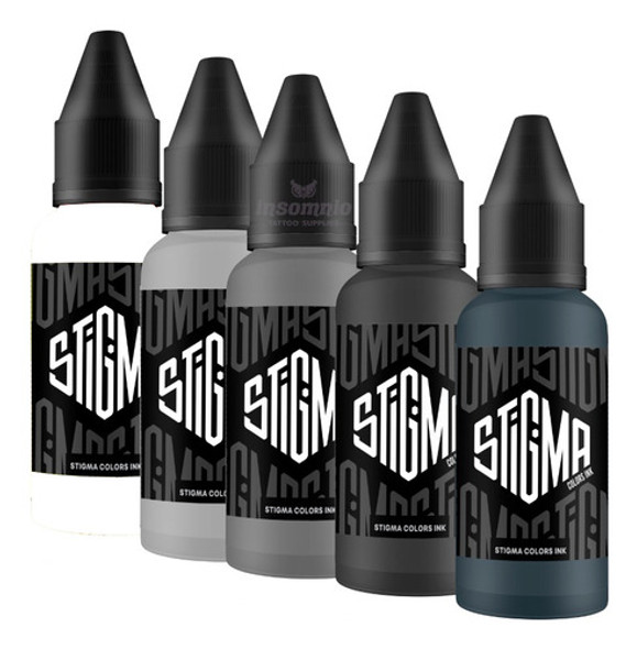 Tintas Tatuaje Set Grises Y Blanco Stigma Tattoo Premium 0 Tintas Tatuaje Set Grises Y Blanco Stigma Tattoo Premium 0