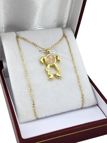 Cadena Singapur Y Dije Hija Nena Enchap En Oro 18 Kt No Fu 0