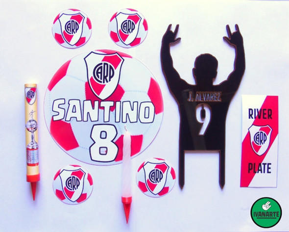 Adorno P. Torta Vélez Sarsfield Personalizado + Vela + Benga 1