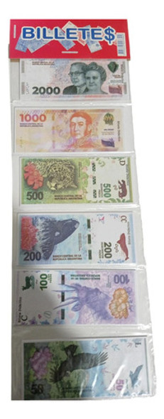 Dinero Juguete Tira De Billetes Argentinos Juegos Didácticos 1
