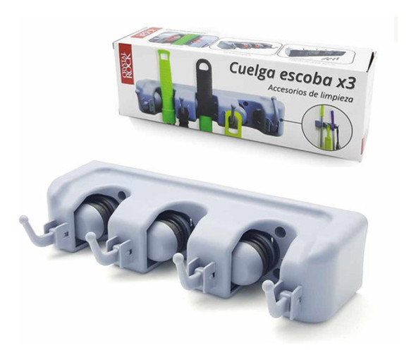 Cuelga Escobas X3 Organizador Soporte Porta Gancho Escobero 0 Cuelga Escobas X3 Organizador Soporte Porta Gancho Escobero 0