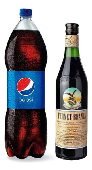 Combo Branca Pepsi: 1 Fernet Branca 750 Ml +1 Pepsi 2 Litros 0