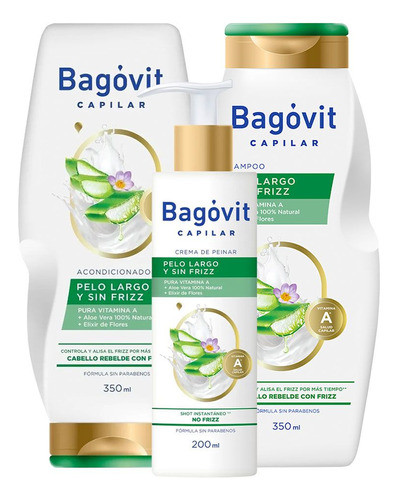 Bagóvit Capilar Rutina Pelo Largo Sin Frizz Cabello Rebelde 0
