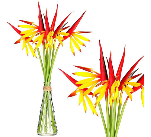10 Piezas Bird Of Paradise Planta Artificial 22 Pulgadas Haw 0