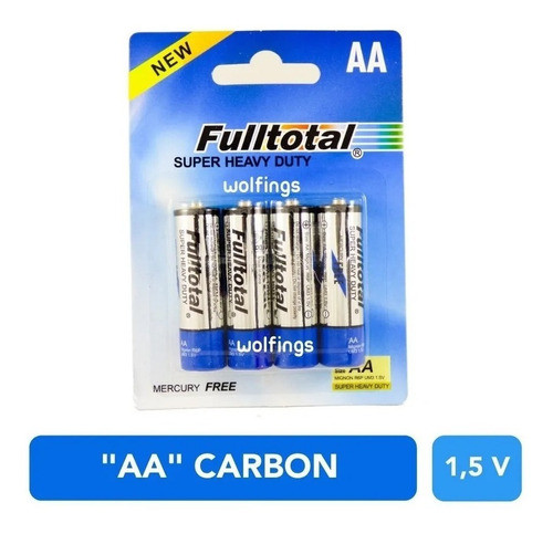 4 Pilas Aa Super Heavy Duty Carbon Control Tester Relojes 0