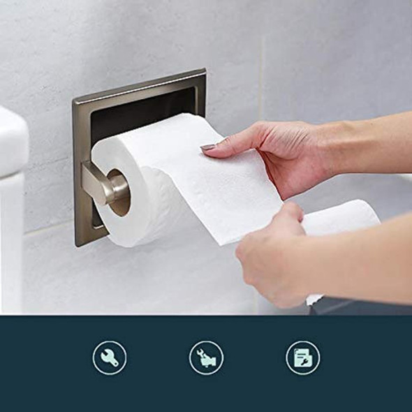 Forious Portarrollos De Papel Higiénico Empotrado Níquel Cep 1