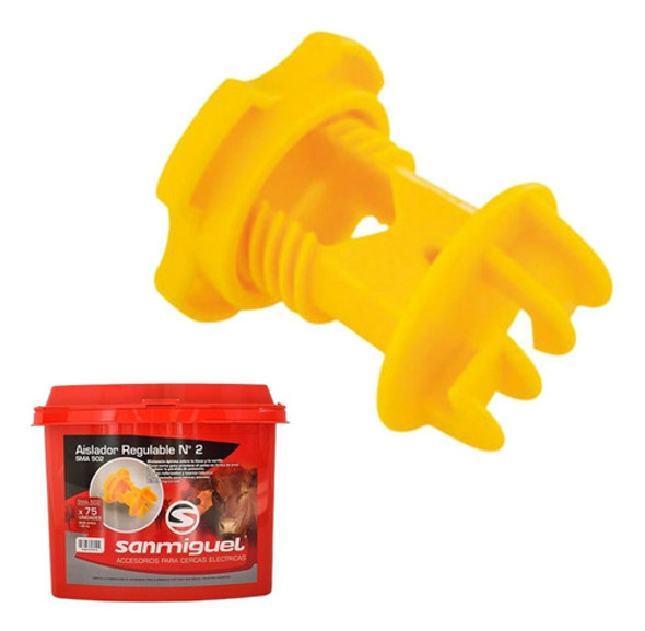 75 Aisladores Regulables N2 San Miguel Para Varillas Boyero 0