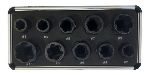 Extractor King Task Tornillo Roto Tuerca Rosca - Set X 10 1