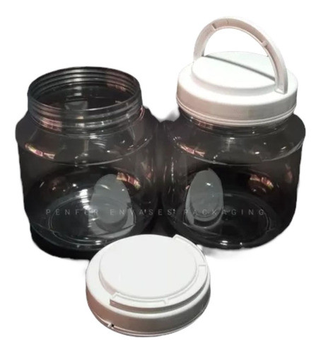 Pote Mulituso 2000ml Tapa Blanca Precintada Con Asa.pack X2u 0