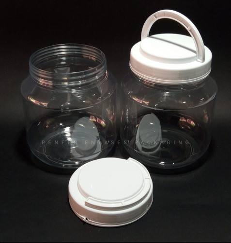 Pote Mulituso 2000ml Tapa Blanca Precintada Con Asa.pack X2u 1