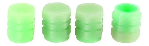 Tapas De Valvula Tuning Fluor Para Auto Bici Moto X4u Verde 0