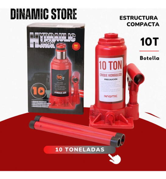 Crique Hidraulico 10 Toneladas  Botella Auto  Camioneta 4x4 1