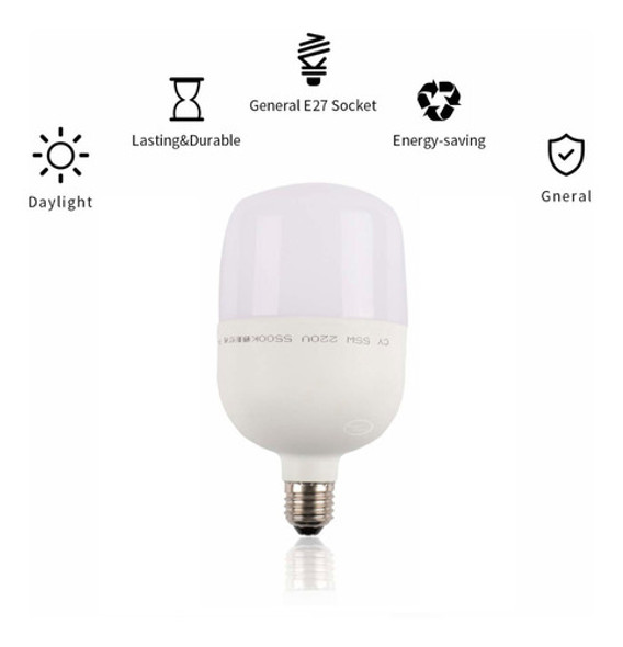 Lampara Led Bulb Luz Para Estudio Fotografico E27 55w 5500k 1