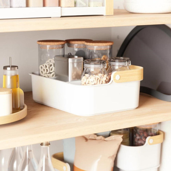 Organizador 35x13cm Bellwood Bco/nat 1