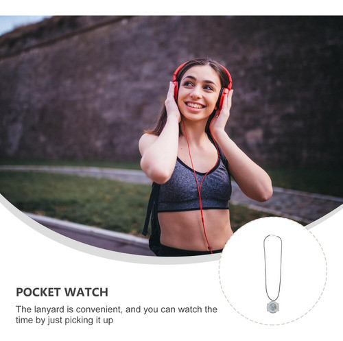 Reloj De Bolsillo Cronógrafo Blanco Para Hombre Y Mujer 1