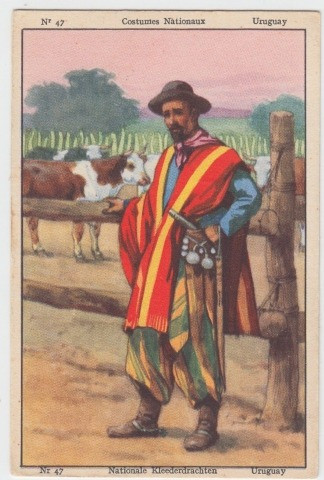 Gaucho Uruguay - Tarjeta De Chocolate  - Lámina 45x30 Cm. 1