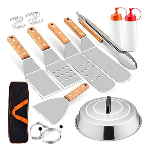 Hasteel Griddle Accessories Set Of 12, Professional Stainles 0