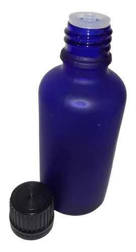 Frasco Vidrio Azul Esmerilado 50ml Gotero Invertido Pack X10 0