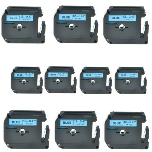 10pk M-k531 Mk-531 Mk531 Negra En La Etiqueta Azul Cinta Par 0