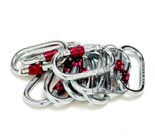 Mosqueton Oval Acero.pack De 10u Silleta,bomberos,poda 0