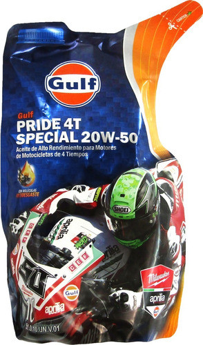 Aceite Gulf Pride 4t Special 20w50 1lt Doy Pack 0